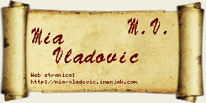 Mia Vladović vizit kartica